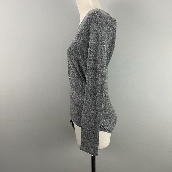 MADEWELL Grey Cross Body Long Sleeve Bodysuit‎ (M) - Picture 4 of 8
